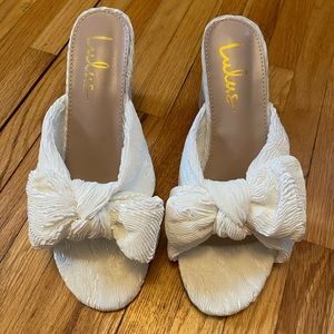 White Heels with Bow